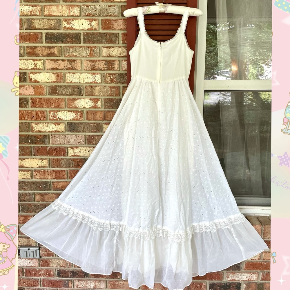 🐇Beautiful🐇Gunne Sax Delicate Eyelet Lace Princess CottageCore👰Prom Dress(9)✨ - Picture 5 of 13
